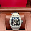 Richard Mille Style Skeleton White Rubber Watch