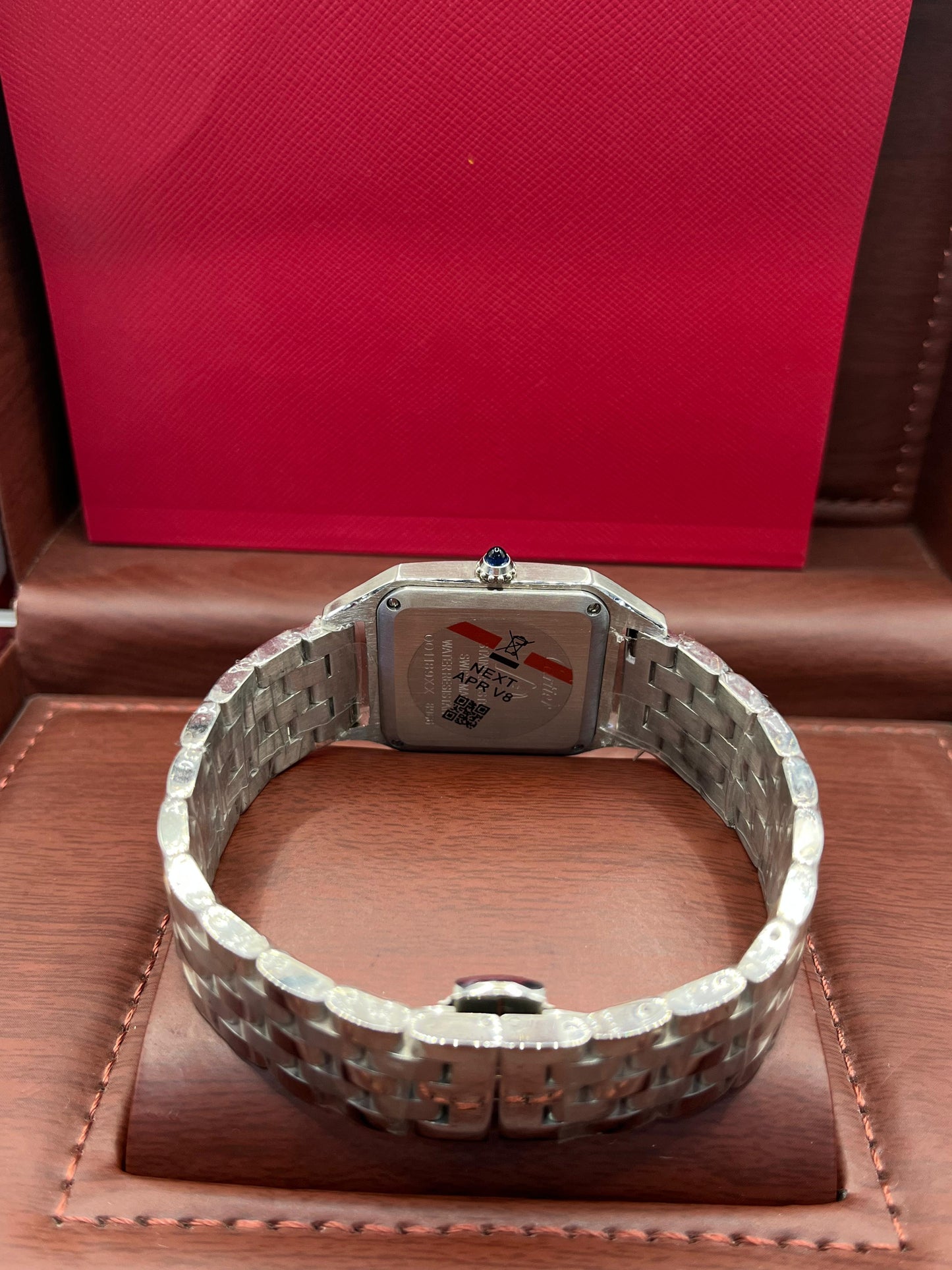 Cartier Santos Arabic Dial Steel Watch