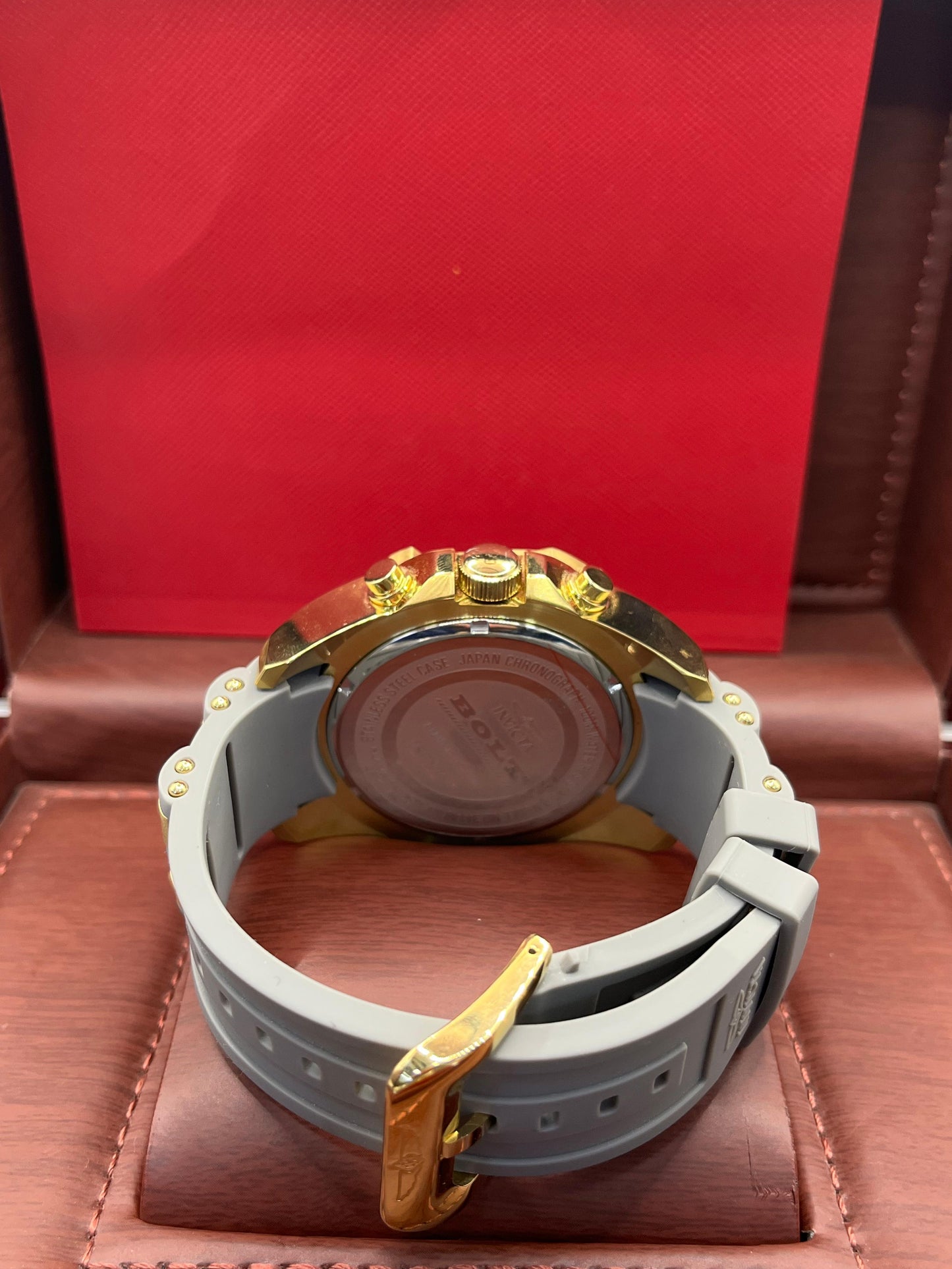 Invicta Gold Grey Chronograph Watch