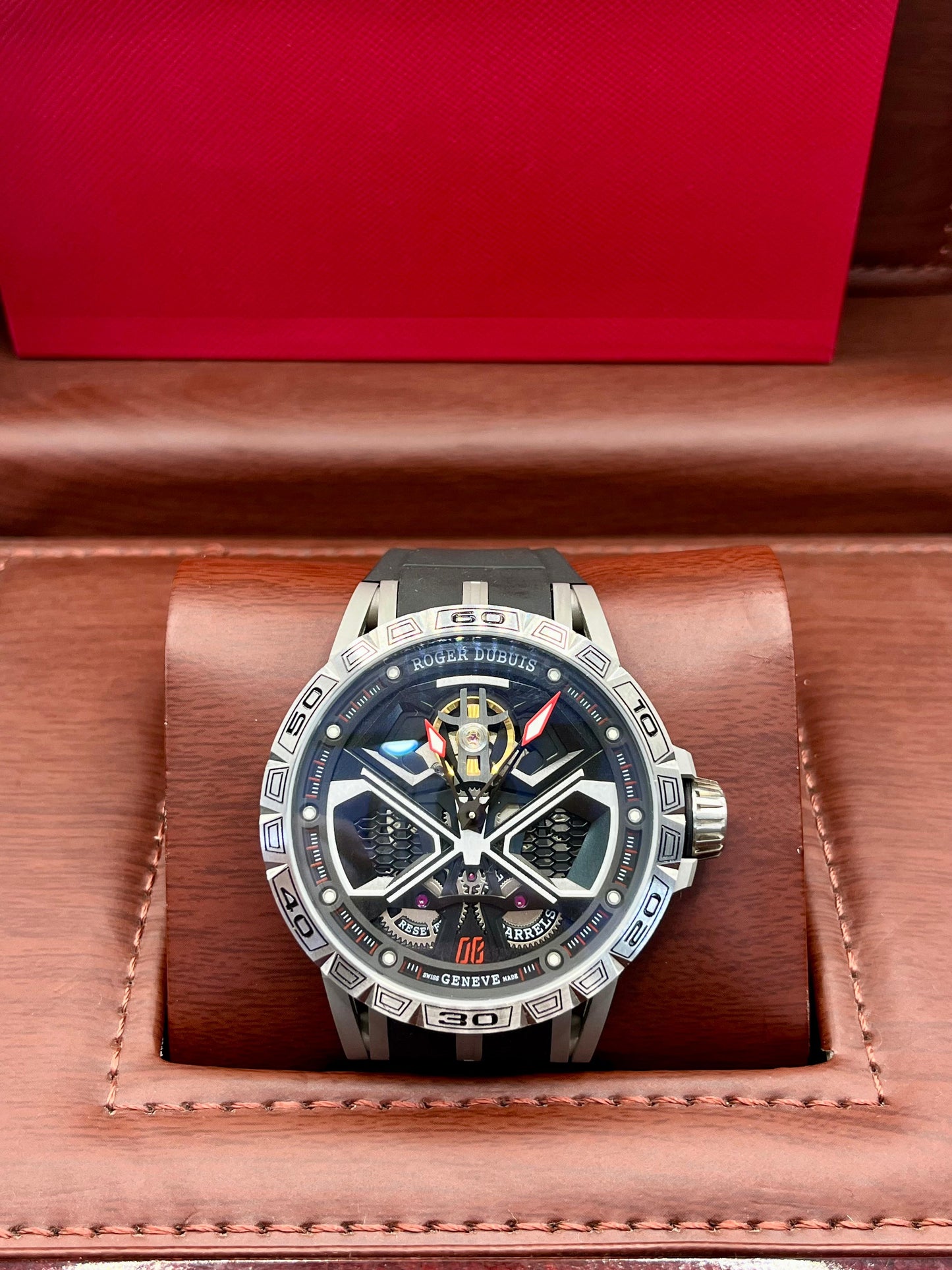 Roger Dibuis Skeleton Grey Sport Watch