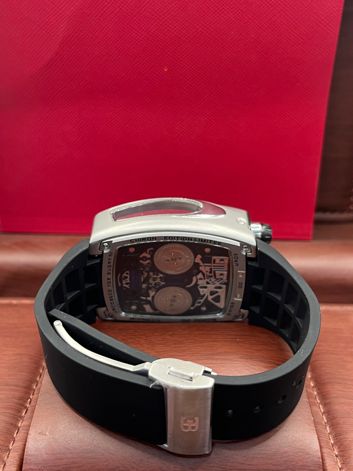 Jacob & Co Bugatti Style Skeleton Silver Blue Watch