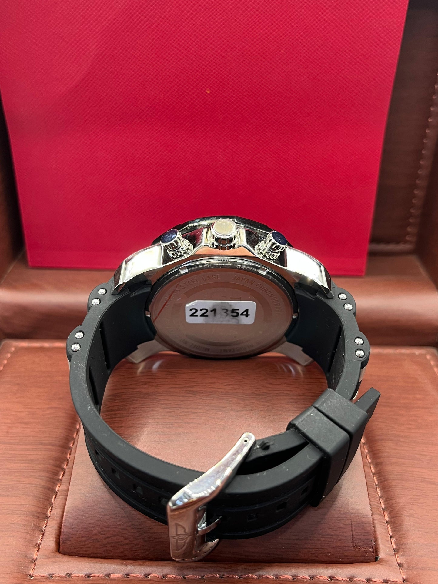 Invicta Silver Black Chronograph Watch