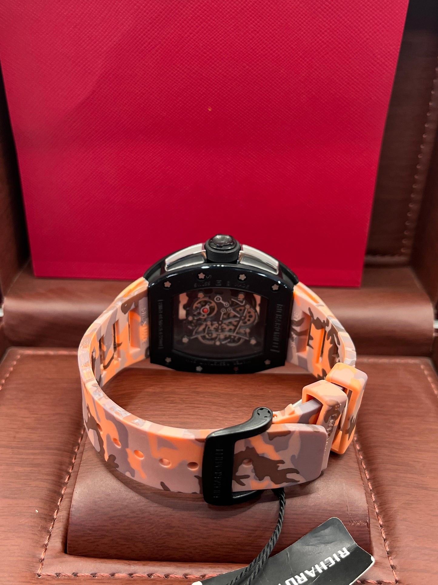 Richard Mille Style Skeleton Camo Rubber Watch