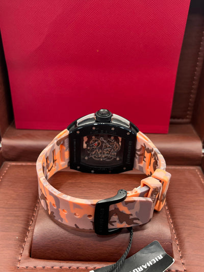 Richard Mille Style Skeleton Camo Rubber Watch