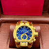 Invicta Reserve Gold Blue Chronograph Watch