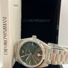 Emporio Armani Green Dial Silver Steel Watch (Copy)