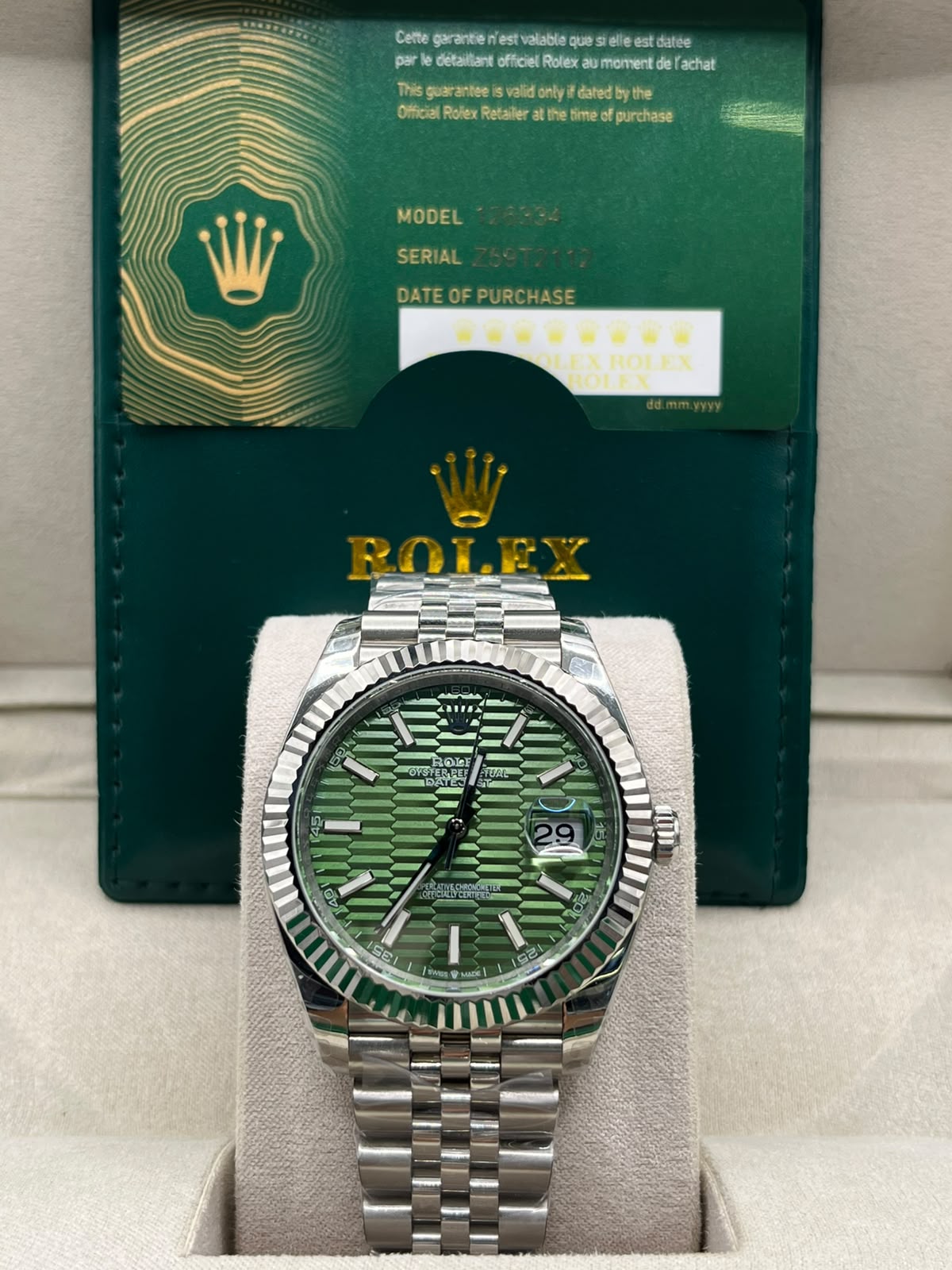 Clean Rolex Datejust Green Motif (CLONE)