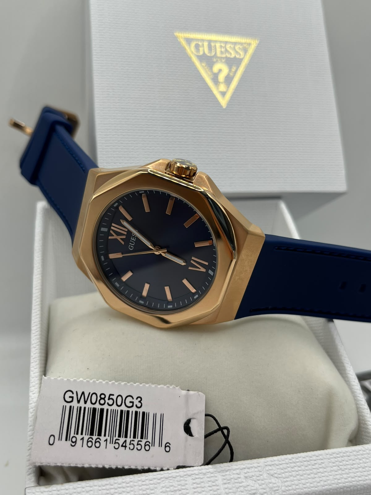 Guess Quartz Watch Blue Dial Blue Silicone Strap (Copy)
