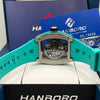 HANBORO Automatic Skeleton Watch Turquoise & Silver (ORIGINAL)
